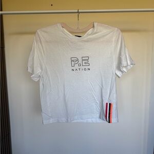 p.e nation white endurance tee